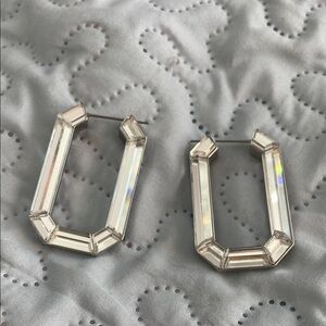 Swarovski Elegant Silver-Tone Geometric Earrings